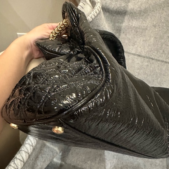 Authentic CHANEL Black Patent leather bag - Picture 6 of 13